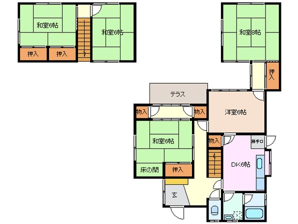 桜駅 徒歩19分 1階の物件間取画像